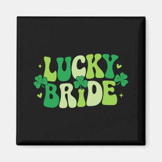 Lucky bruid bruidegom koppels bijpassende bruiloft magneet