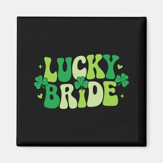 Lucky bruid bruidegom koppels bijpassende bruiloft magneet (Voorkant)