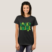 Lucky bruid bruidegom koppels bijpassende bruiloft t-shirt (Voorkant volledig)
