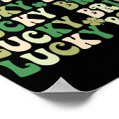 Lucky bruid bruidegom matching koppels bruiloft St Poster (Hoek)