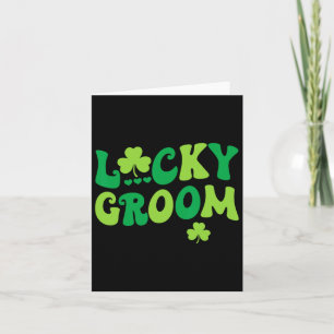 Lucky bruidegom bruid koppels bijpassende bruiloft kaart