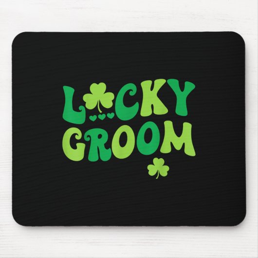 Lucky bruidegom bruid koppels bijpassende bruiloft muismat (Voorkant)