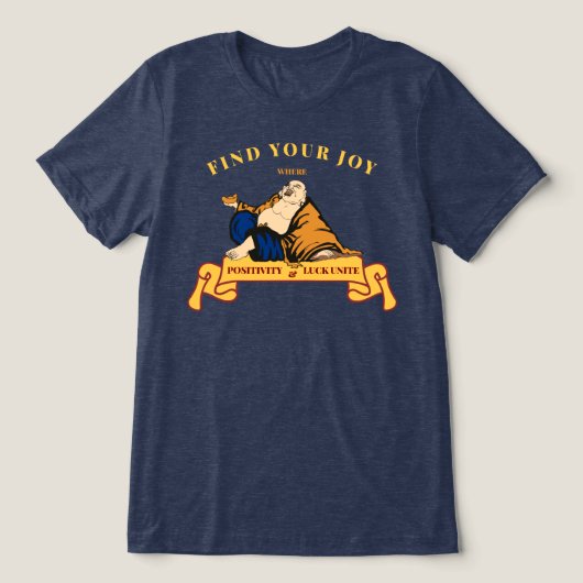 Lucky Buddha Tri-Blend Shirt (Design voorkant)