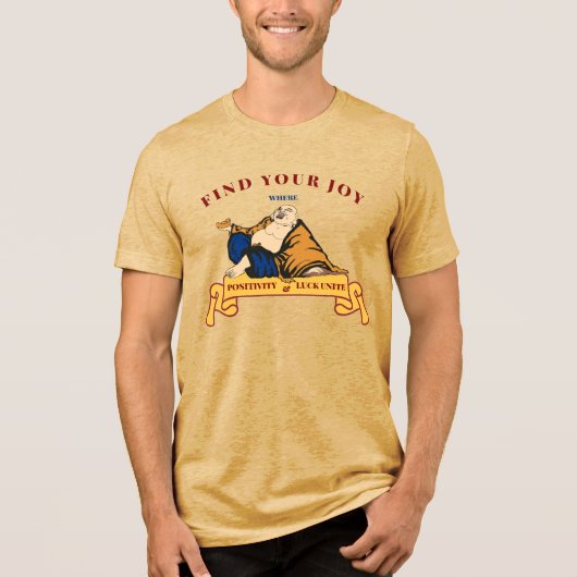 Lucky Buddha Tri-Blend Shirt (Voorkant)