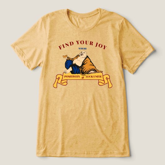 Lucky Buddha Tri-Blend Shirt (Design voorkant)