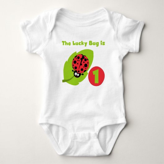 Lucky Bug 1e verjaardag T-shirts en geschenken (Voorkant)