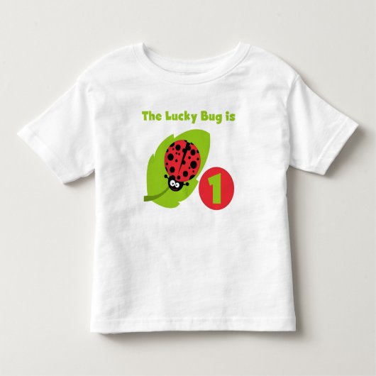 Lucky Bug 1e verjaardag T-shirts en geschenken (Voorkant)