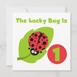 Lucky Bug 1e verjaardag T-shirts en geschenken Kaart