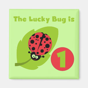 Lucky Bug 1e verjaardag T-shirts en geschenken Magneet