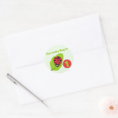 Lucky Bug 1e verjaardag T-shirts en geschenken Ronde Sticker (Envelop)
