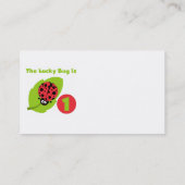 Lucky Bug 1e verjaardag T-shirts en geschenken Visitekaartje (Achterkant)