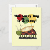 Lucky Bug 2e verjaardag T-shirts en geschenken Briefkaart (Voorkant / Achterkant)