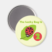 Lucky Bug 2e verjaardag T-shirts en geschenken Magneet (Voorkant / Achterkant)
