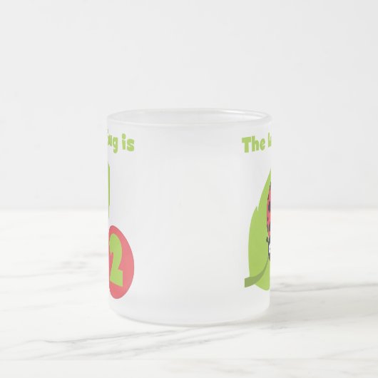 Lucky Bug 2e verjaardag T-shirts en geschenken Matglas Koffiemok (Center)