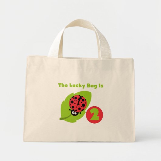 Lucky Bug 2e verjaardag T-shirts en geschenken Mini Tote Bag (Voorkant)