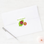 Lucky Bug 2e verjaardag T-shirts en geschenken Ronde Sticker (Envelop)