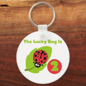 Lucky Bug 2e verjaardag T-shirts en geschenken Sleutelhanger (Voorkant)
