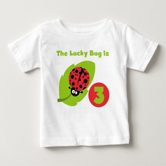 Lucky Bug 3e Verjaardag T shirten en geschenken (Voorkant)