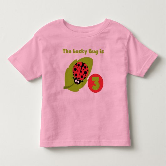 Lucky Bug 3e Verjaardag T shirten en geschenken Kinder Shirts (Voorkant)