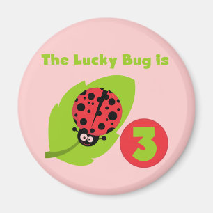 Lucky Bug 3e Verjaardag T shirten en geschenken Magneet