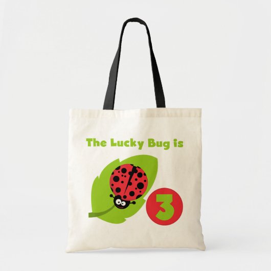 Lucky Bug 3e Verjaardag T shirten en geschenken Tote Bag (Voorkant)