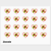 Lucky Bug 4e verjaardag T-shirts en geschenken Hart Sticker (Vel)
