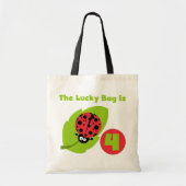 Lucky Bug 4e verjaardag T-shirts en geschenken Tote Bag (Voorkant)