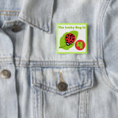 Lucky Bug 4e verjaardag T-shirts en geschenken Vierkante Button 5,1 Cm (In situ)