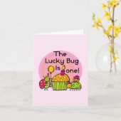 Lucky Bug Cupcake 1st Birthday Tshirts en Gifts Kaart (Gele Bloem)