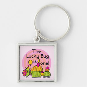 Lucky Bug Cupcake 1st Birthday Tshirts en Gifts Sleutelhanger