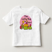 Lucky Bug Cupcake 2e Verjaardag T-shirts en gesche (Voorkant)