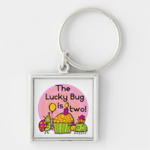 Lucky Bug Cupcake 2e Verjaardag T-shirts en gesche Sleutelhanger