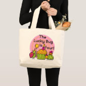 Lucky Bug Cupcake 4e verjaardag T-shirts en gesche Grote Tote Bag (Voorkant (product))