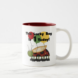 Lucky Bug is een verjaardag Tshirts en geschenken Tweekleurige Koffiemok