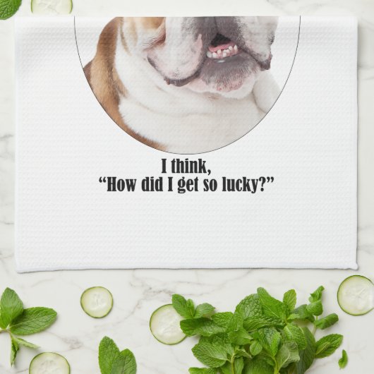 Lucky Bulldog Theedoek (Gevouwen)