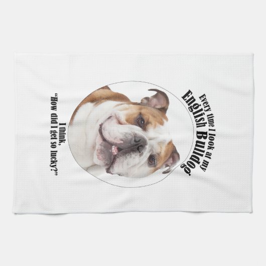 Lucky Bulldog Theedoek (Horizontaal)