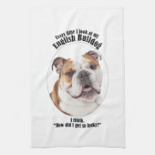 Lucky Bulldog Theedoek (Verticaal)