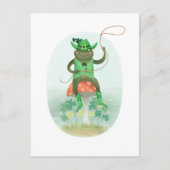 Lucky Bullfrog Cowboy op een paddenstoel Briefkaart (Voorkant)