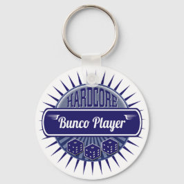 Lucky Bunco Dice Blue Retro Party Game Sleutelhanger