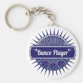 Lucky Bunco Dice Blue  Retro Party Game Sleutelhanger