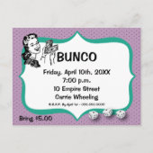 Lucky Bunco Player Briefkaart Violet and Emerald (Voorkant)