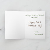 Lucky Bunny Konijn St. Patrick's Day kaart (Binnen)