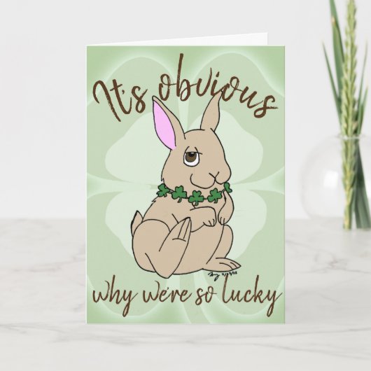 Lucky Bunny Rabbit St. Patrick's Day Card Kaart (Voorkant)