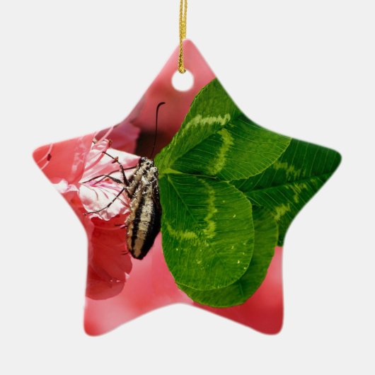 Lucky Butterfly Keramisch Ornament (Voorkant)
