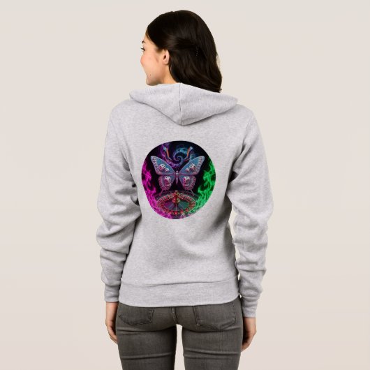 Lucky Butterfly Vegas Nights Hoodie ✨🦋 (Achterkant volledig)