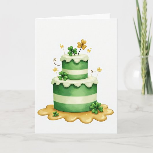 Lucky Cake Verjaardagskaart Kaart (Voorkant)
