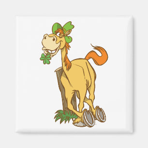Lucky Cartoon Horse op St Patrick's Day magnet