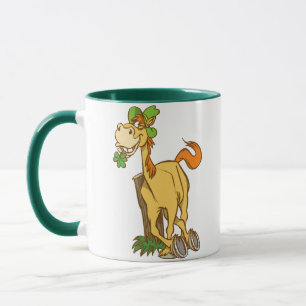 Lucky Cartoon Horse op St Patrick's Day mok