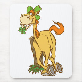 Lucky Cartoon Horse op St Patrick's Day mousepad Muismat