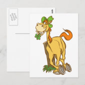 Lucky Cartoon Paard op St Patrick's Day briefkaart (Voorkant / Achterkant)